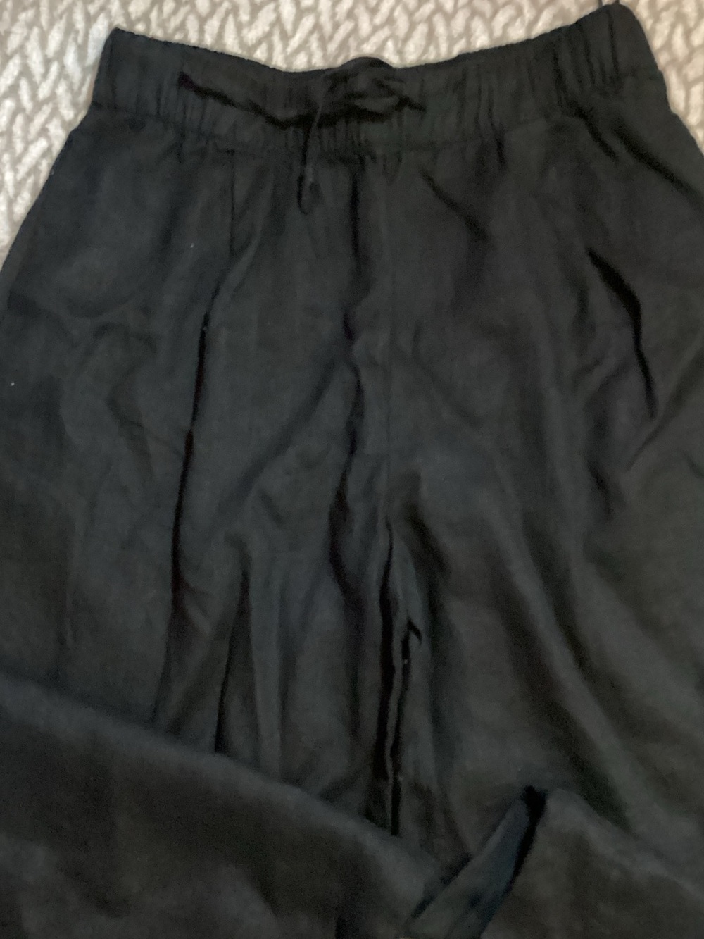 Zara 100% linen. Black Wide Leg Pants